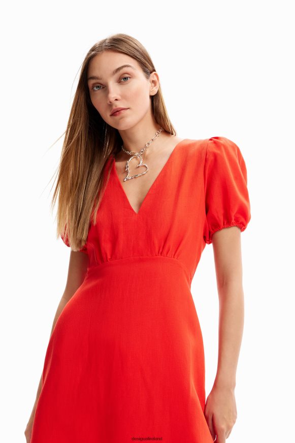 Desigual Women Short puff-sleeve dress Clothing PFVZ0B222