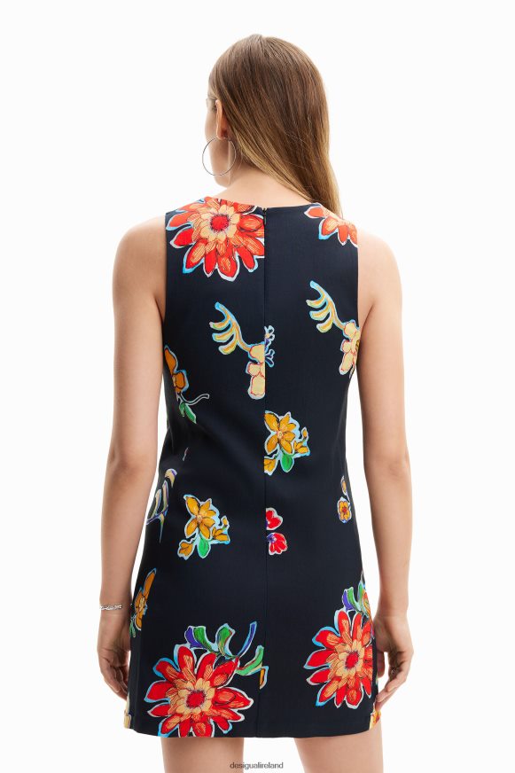 Desigual Women Short slim floral dress Clothing PFVZ0B659