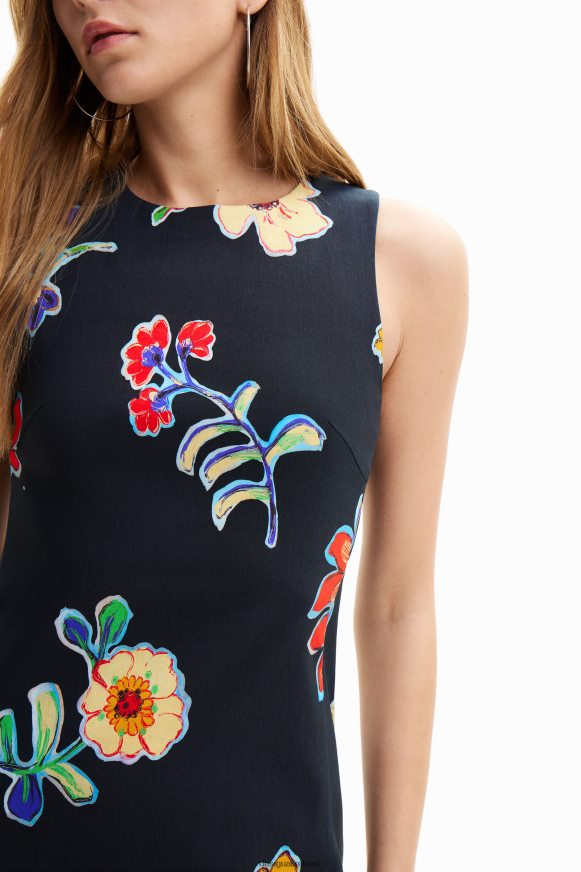 Desigual Women Short slim floral dress Clothing PFVZ0B659