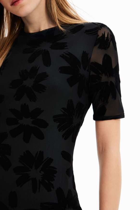 Desigual Women Short slim floral dress Clothing PFVZ0B883