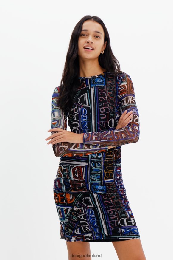 Desigual Women Short slim tulle dress Clothing PFVZ0B316
