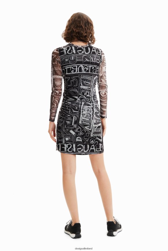 Desigual Women Short slim tulle dress Clothing PFVZ0B585