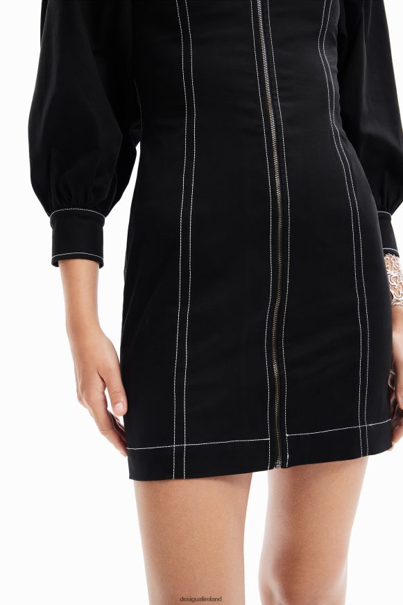 Desigual Women Short slim zip dress Clothing PFVZ0B220