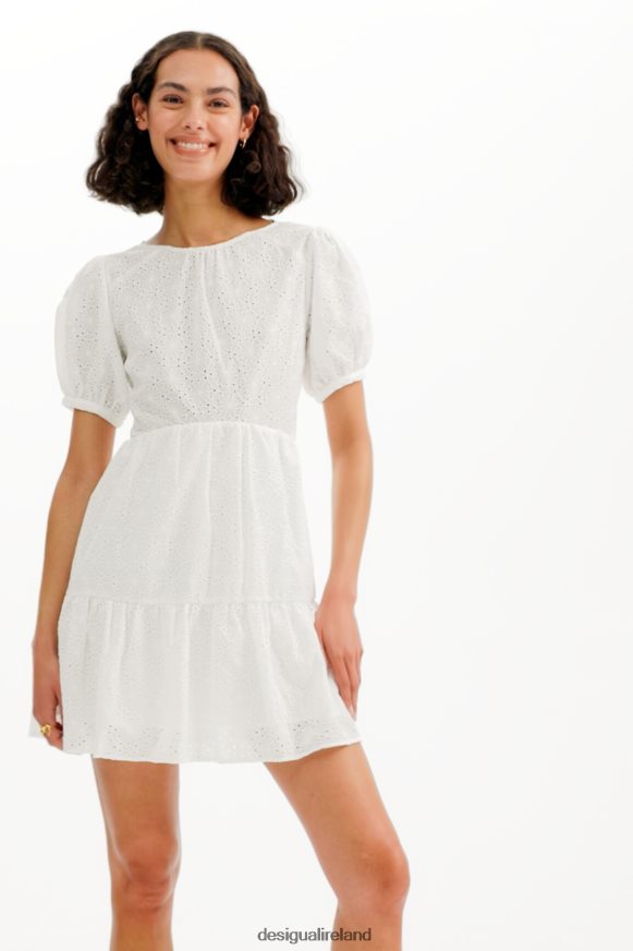 Desigual Women Short swiss embroidery dress Clothing PFVZ0B548