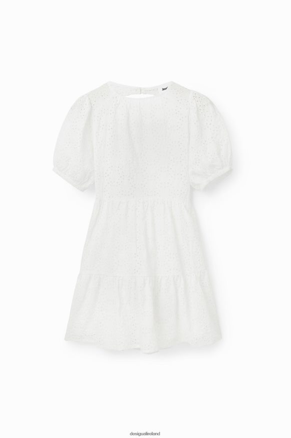 Desigual Women Short swiss embroidery dress Clothing PFVZ0B548