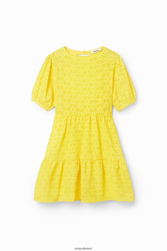 Desigual Women Short swiss embroidery dress Clothing PFVZ0B756