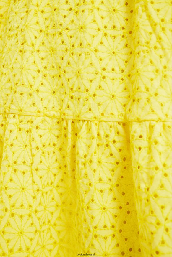 Desigual Women Short swiss embroidery dress Clothing PFVZ0B756