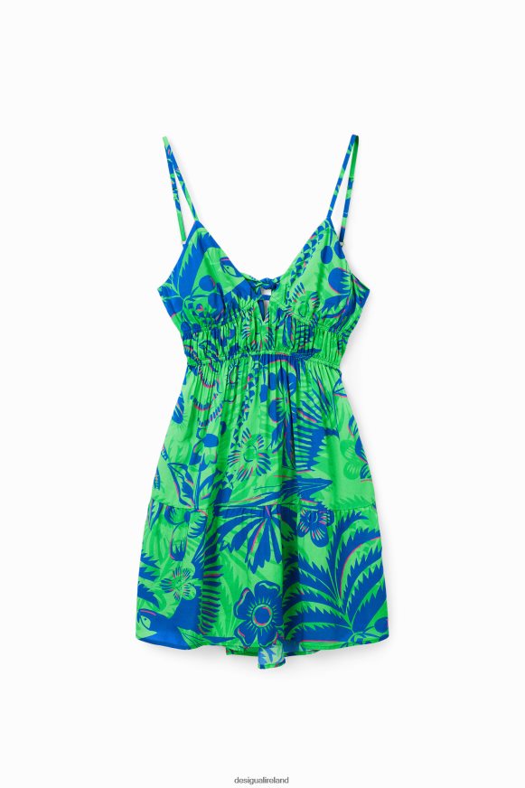 Desigual Women Short tropical cut-out dress Clothing PFVZ0B874