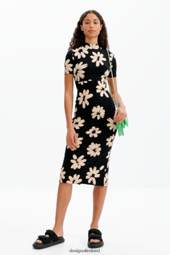 Desigual Women Slim arty floral midi dress Clothing PFVZ0B184