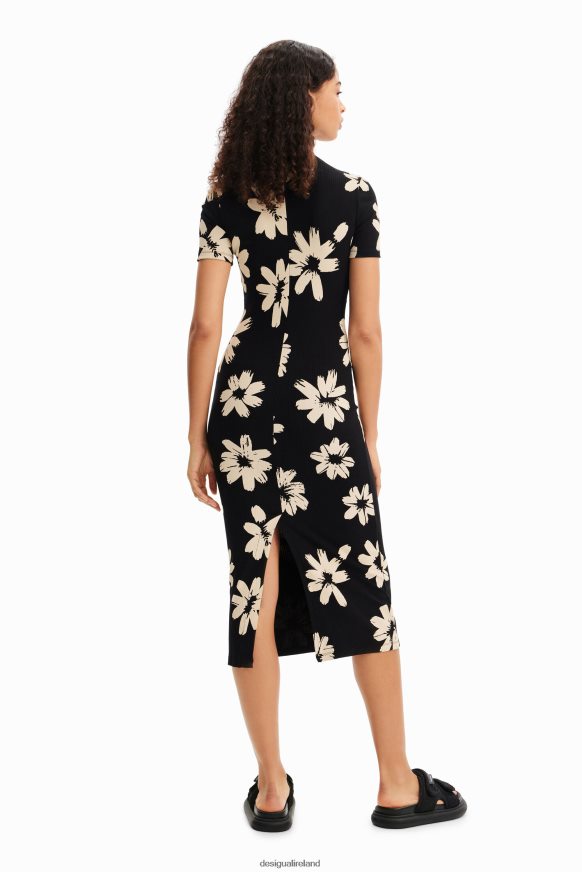 Desigual Women Slim arty floral midi dress Clothing PFVZ0B184