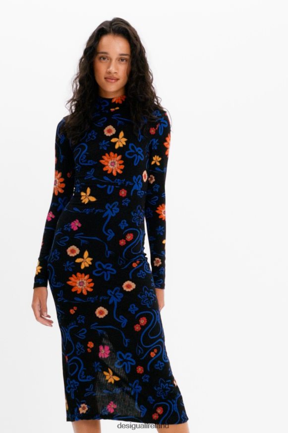 Desigual Women Slim floral midi dress Clothing PFVZ0B850