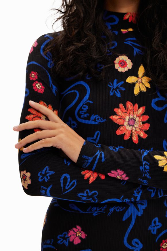 Desigual Women Slim floral midi dress Clothing PFVZ0B850