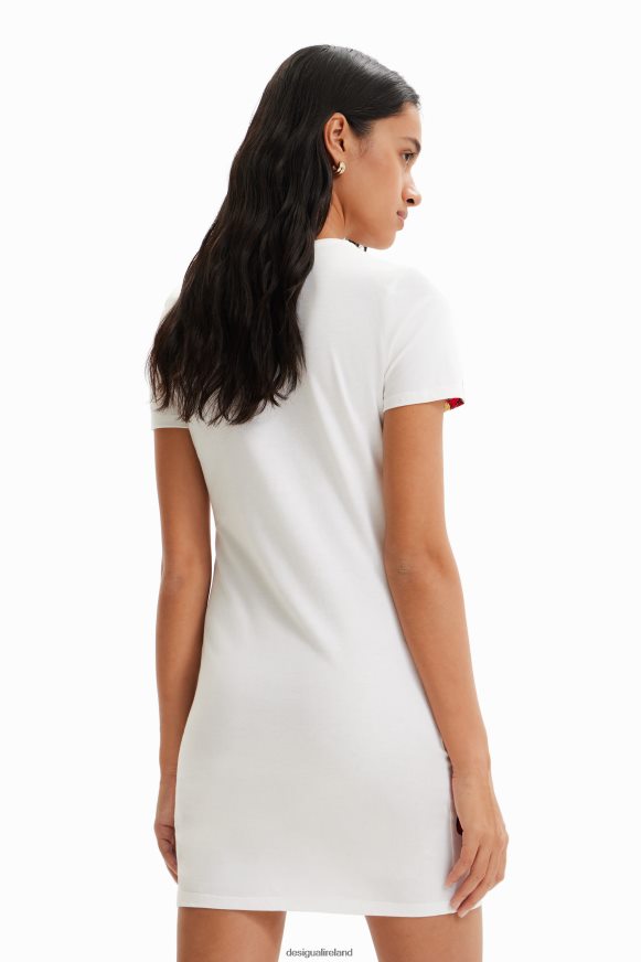 Desigual Women Slim message T-shirt dress Clothing PFVZ0B325