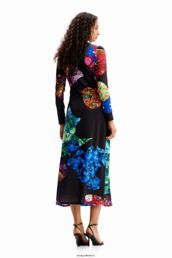 Desigual Women Slim mineral midi dress Clothing PFVZ0B22