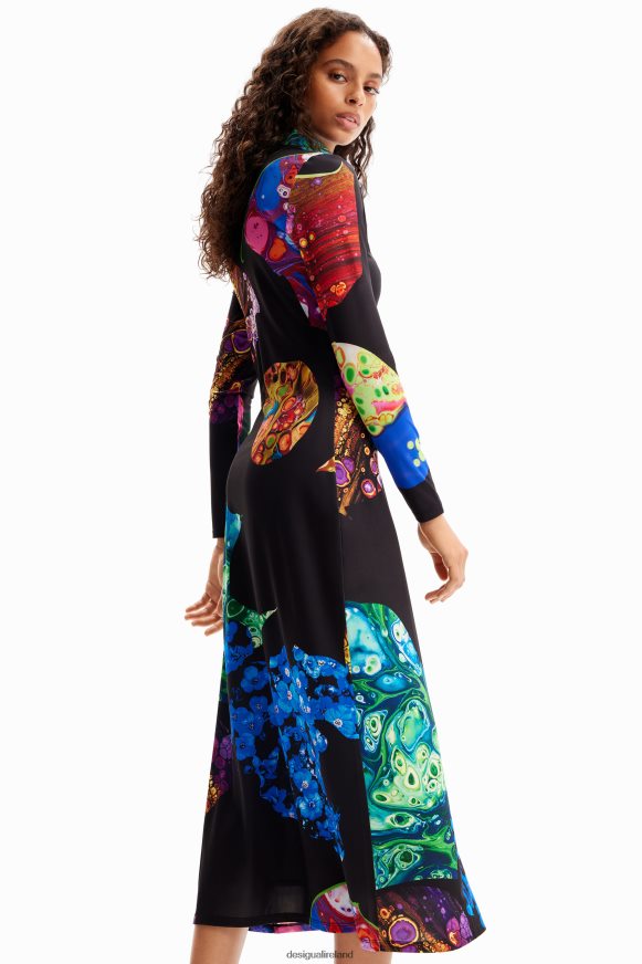 Desigual Women Slim mineral midi dress Clothing PFVZ0B22