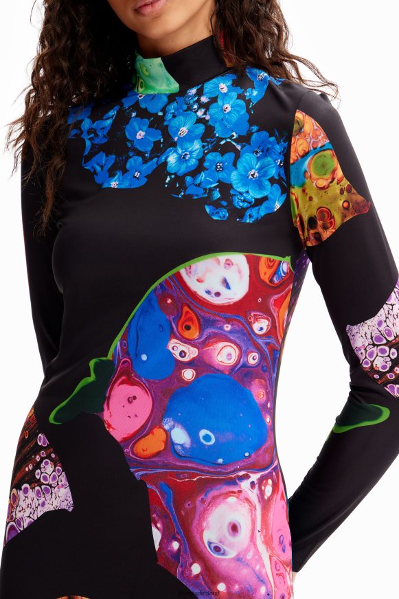 Desigual Women Slim mineral midi dress Clothing PFVZ0B22