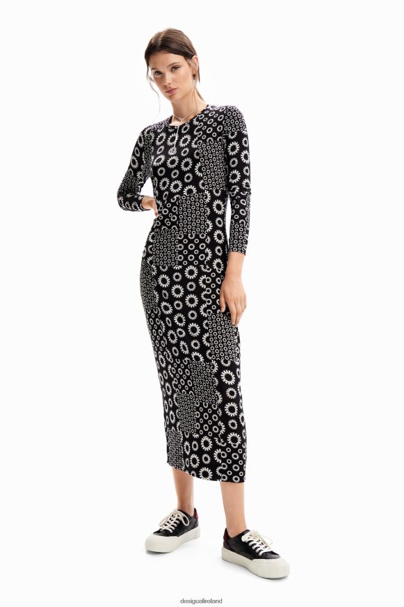 Desigual Women Slim patchwork midi dress Clothing PFVZ0B206
