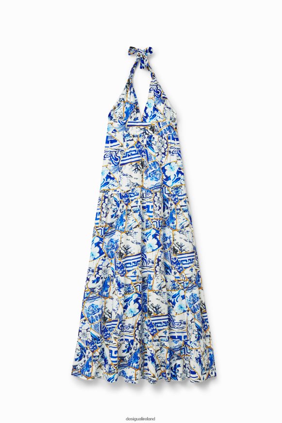 Desigual Women Stella Jean long halter dress Clothing PFVZ0B1041