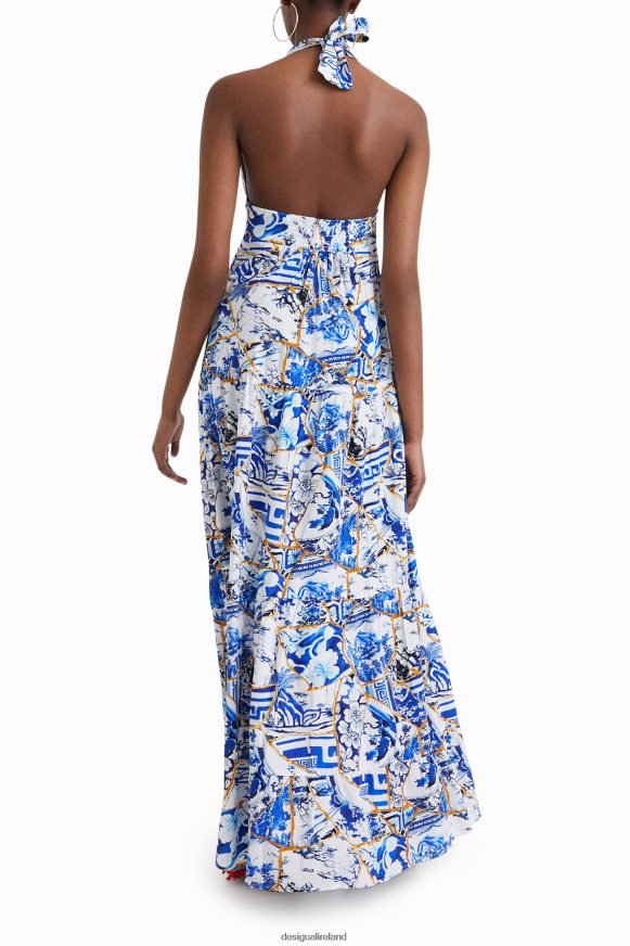 Desigual Women Stella Jean long halter dress Clothing PFVZ0B1041