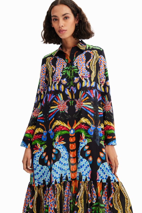 Desigual Women Stella Jean maxi shirt dress Clothing PFVZ0B20