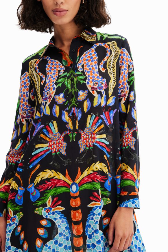 Desigual Women Stella Jean maxi shirt dress Clothing PFVZ0B20