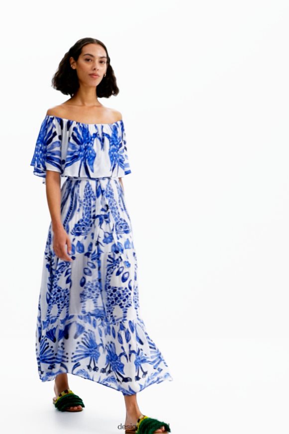 Desigual Women Stella Jean ruffle midi dress Clothing PFVZ0B1