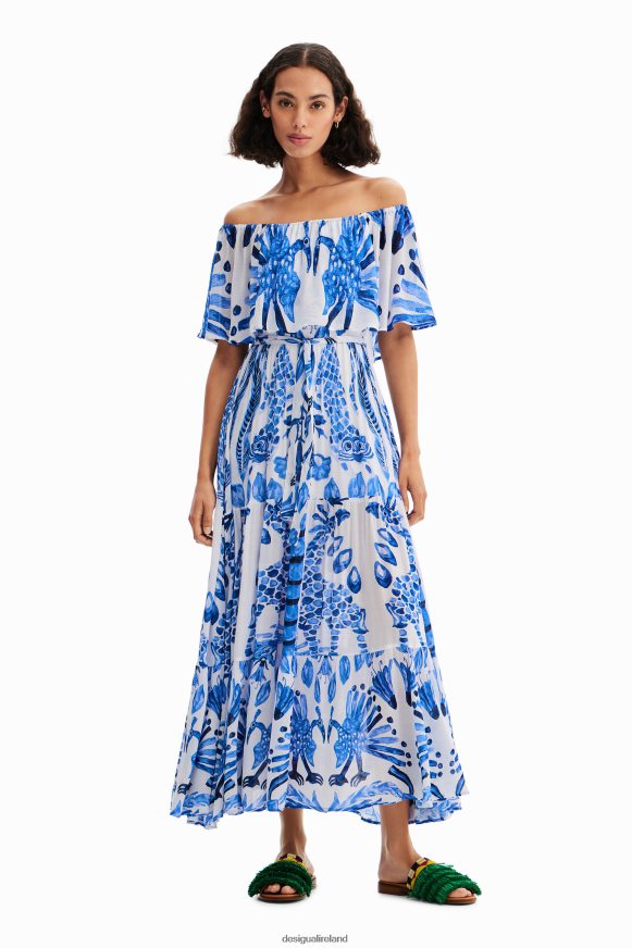 Desigual Women Stella Jean ruffle midi dress Clothing PFVZ0B1