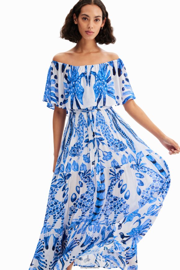 Desigual Women Stella Jean ruffle midi dress Clothing PFVZ0B1
