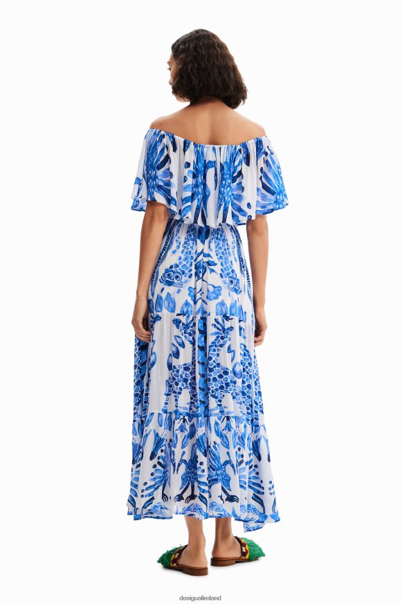 Desigual Women Stella Jean ruffle midi dress Clothing PFVZ0B1