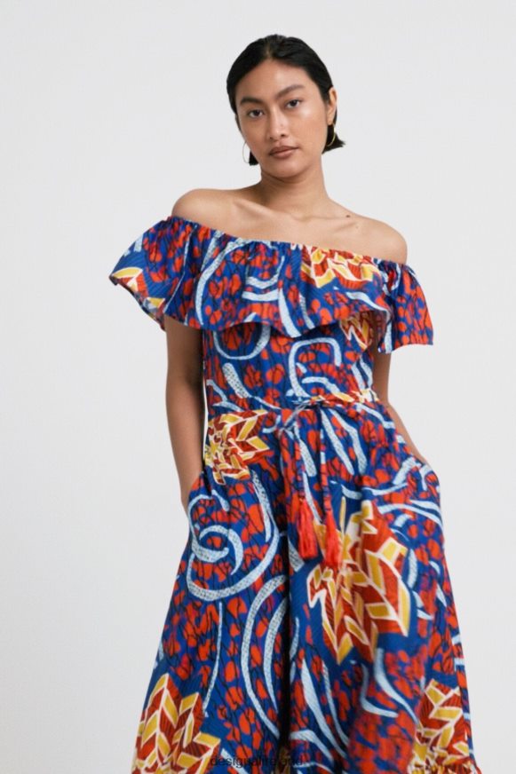 Desigual Women Stella Jean ruffled midi dress Clothing PFVZ0B890