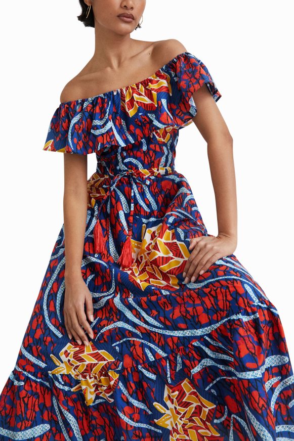 Desigual Women Stella Jean ruffled midi dress Clothing PFVZ0B890