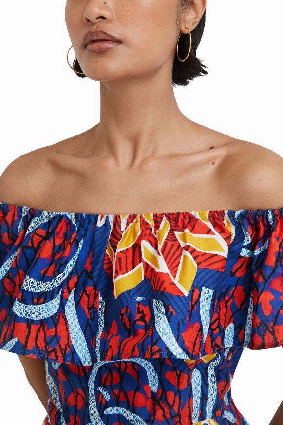 Desigual Women Stella Jean ruffled midi dress Clothing PFVZ0B890