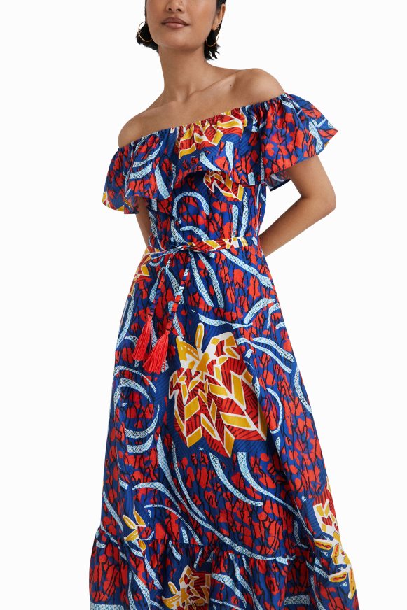 Desigual Women Stella Jean ruffled midi dress Clothing PFVZ0B890