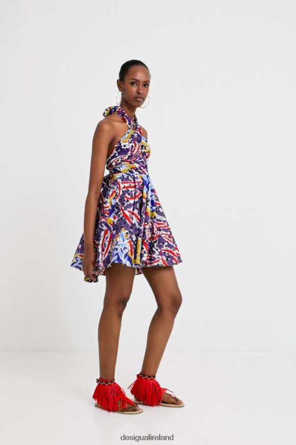 Desigual Women Stella Jean short bow dress Clothing PFVZ0B708