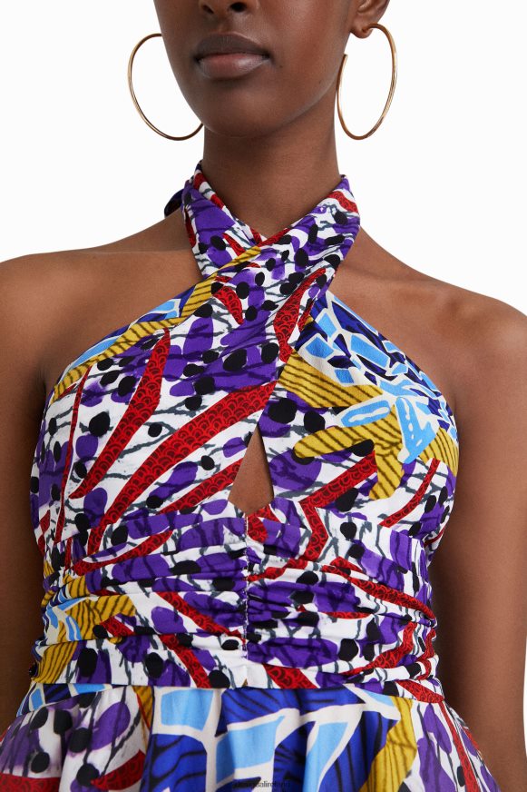 Desigual Women Stella Jean short bow dress Clothing PFVZ0B708