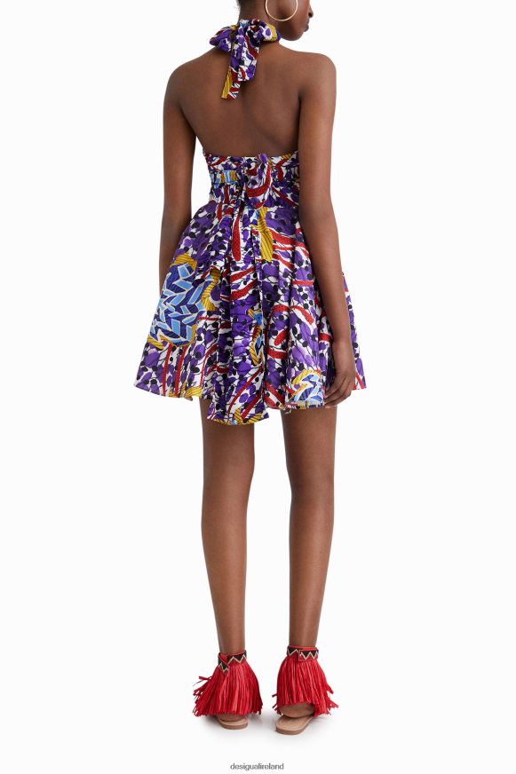 Desigual Women Stella Jean short bow dress Clothing PFVZ0B708