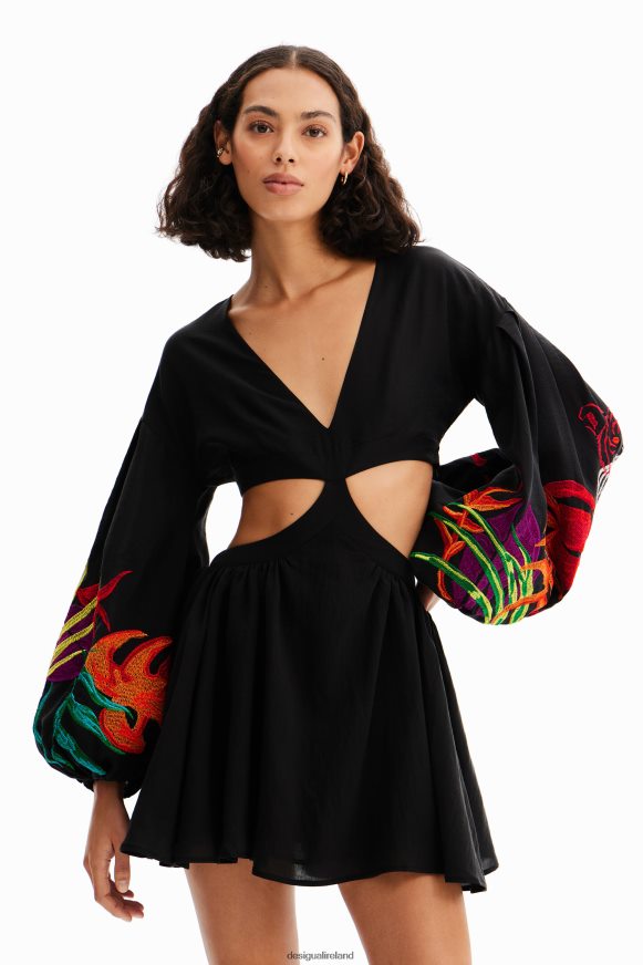 Desigual Women Stella Jean short cut-out dress Clothing PFVZ0B286