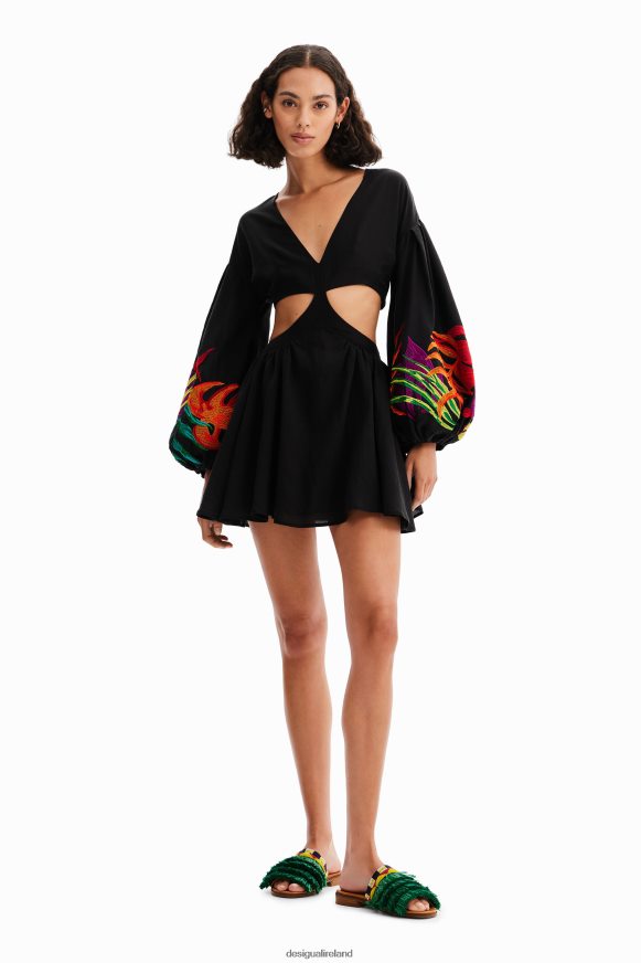 Desigual Women Stella Jean short cut-out dress Clothing PFVZ0B286
