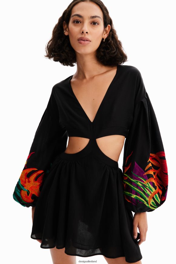 Desigual Women Stella Jean short cut-out dress Clothing PFVZ0B286