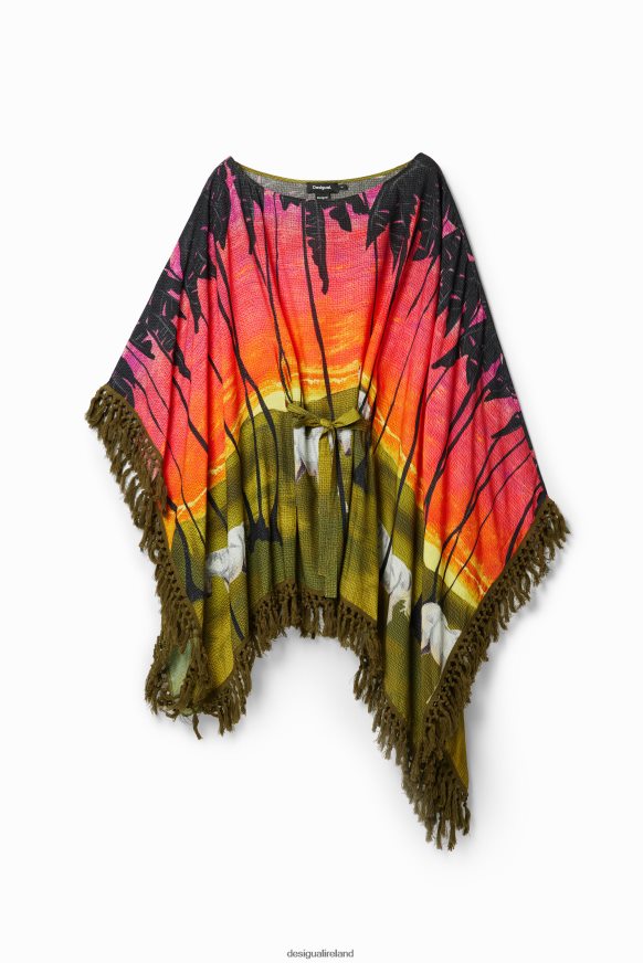Desigual Women Stella Jean short poncho dress Clothing PFVZ0B333