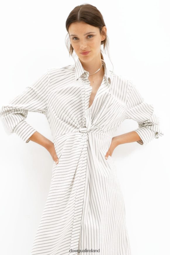 Desigual Women Striped midi shirt dress Clothing PFVZ0B226