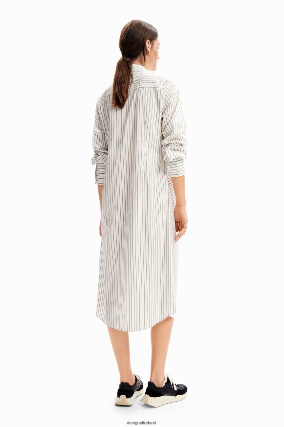 Desigual Women Striped midi shirt dress Clothing PFVZ0B226
