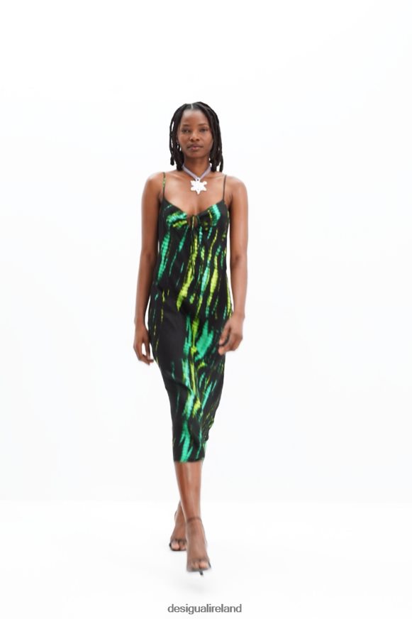 Desigual Women Tie-dye midi dress Clothing PFVZ0B19