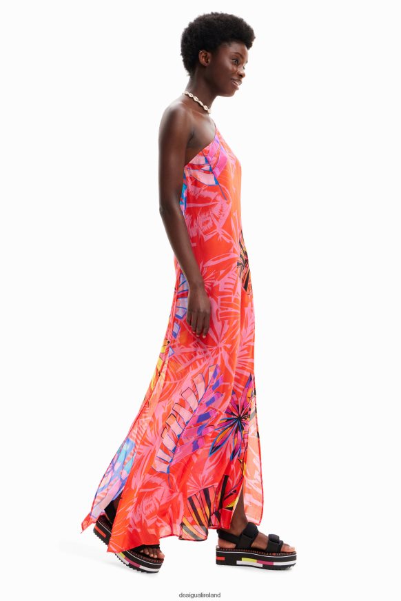 Desigual Women Tropical asymmetric midi dress Clothing PFVZ0B550