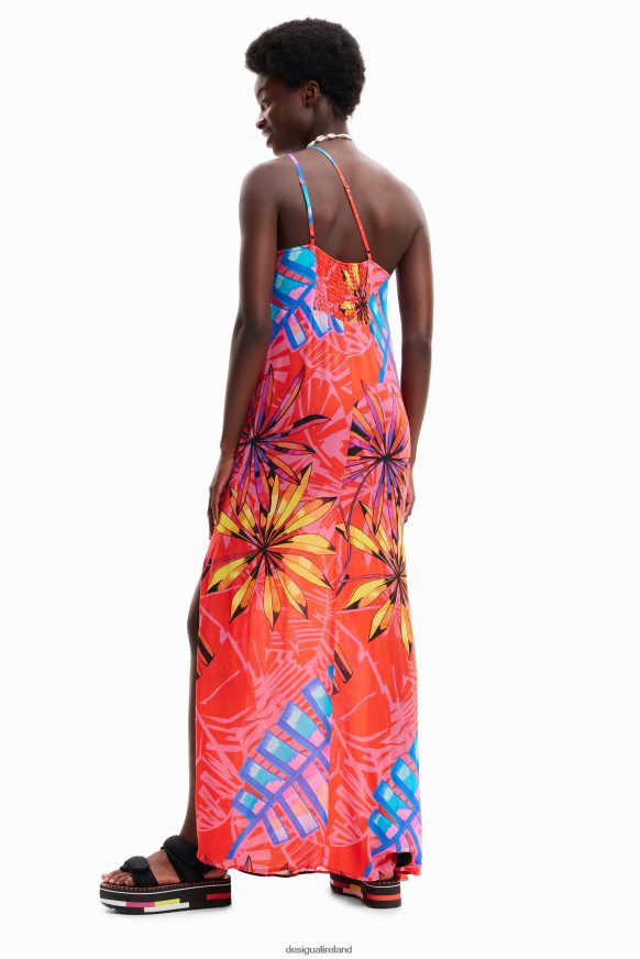Desigual Women Tropical asymmetric midi dress Clothing PFVZ0B550