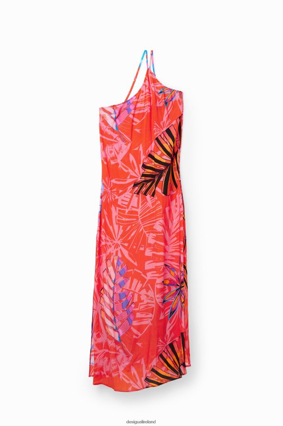 Desigual Women Tropical asymmetric midi dress Clothing PFVZ0B550