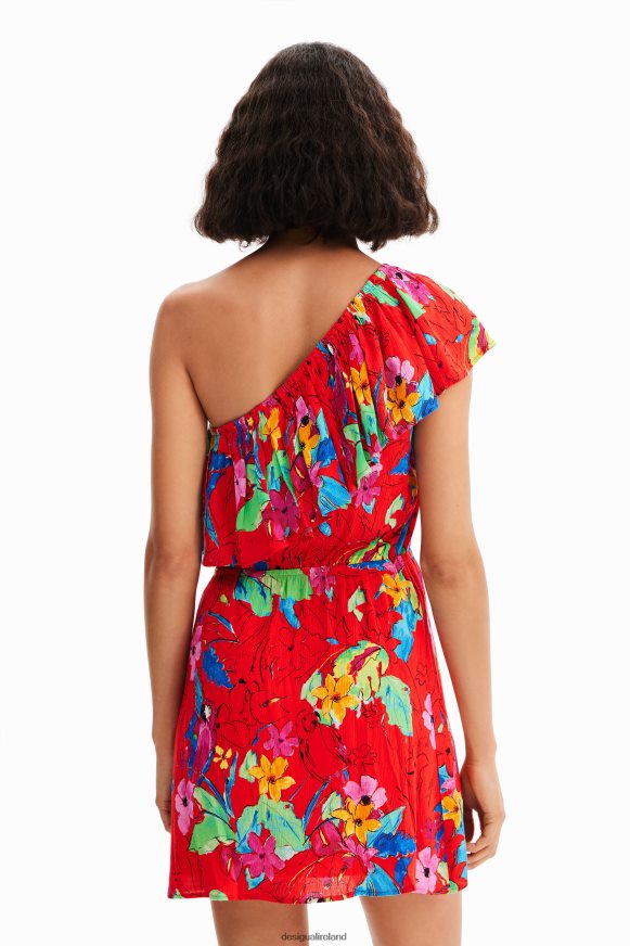Desigual Women Tropical asymmetric short dress Clothing PFVZ0B597