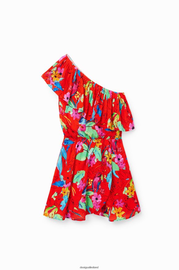 Desigual Women Tropical asymmetric short dress Clothing PFVZ0B597