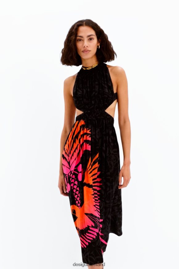 Desigual Women Tropical cut-out midi dress Clothing PFVZ0B960
