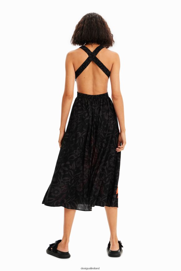 Desigual Women Tropical cut-out midi dress Clothing PFVZ0B960